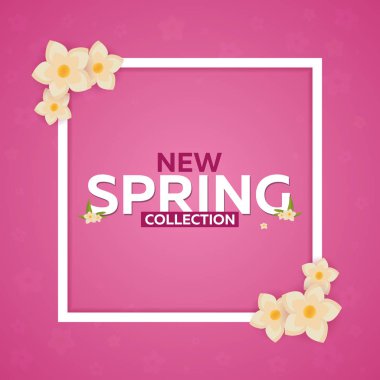 Bahar afiş. Arka plan ile sacura. Vektör çizim.