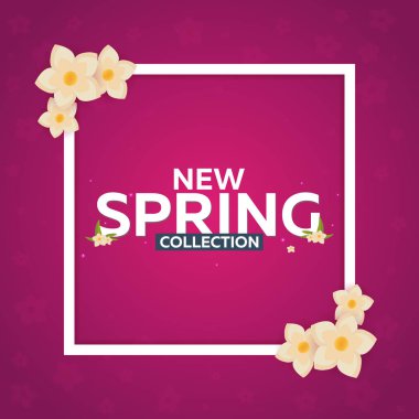 Bahar afiş. Arka plan ile sacura. Vektör çizim.