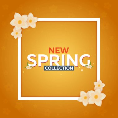 Bahar afiş. Arka plan ile sacura. Vektör çizim.