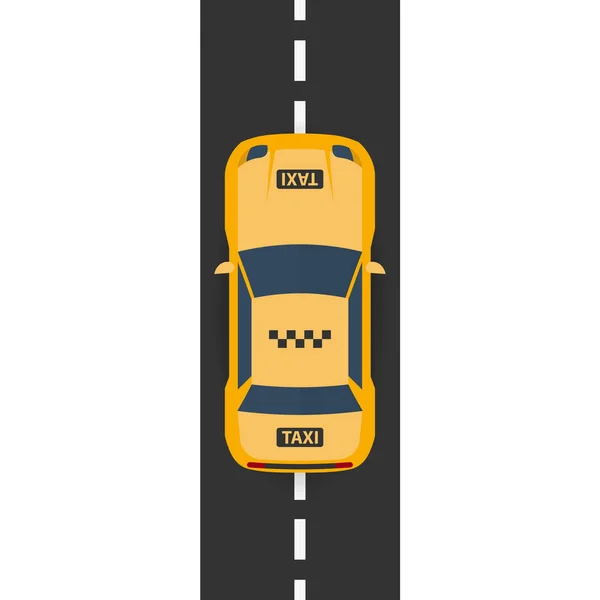 Servizio taxi. Taxi car. Illustrazione piatta vettoriale . — Vettoriale Stock