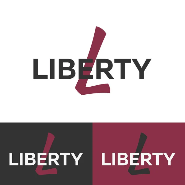 Logo de Liberty. Letra L logo. Plantilla de logotipo vectorial. Concepto de logotipo . — Vector de stock