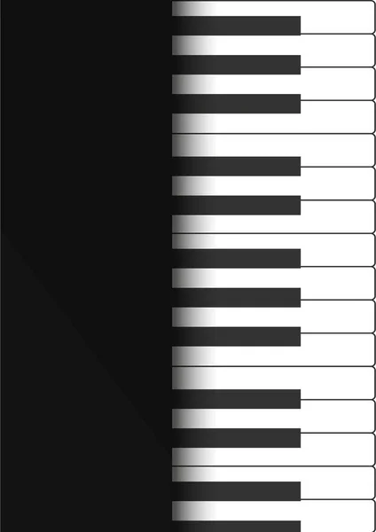 Piano concert posterontwerp. Live muziek concert. Toetsen van de piano. Vectorillustratie. — Stockvector