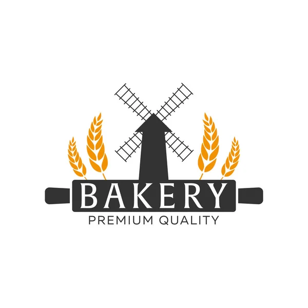 Bäckereiemblem, Etiketten, Logo und Designelemente. frisches Brot. Vektorillustration. — Stockvektor