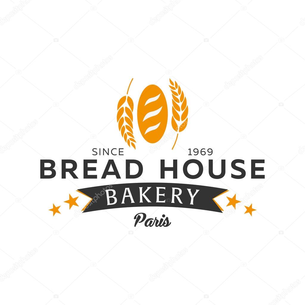 Bakery shop emblem, labels, logo and design elements. Vector illustration