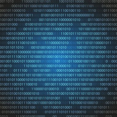 Mavi ikili bilgisayar kodu. Vektör arka plan.