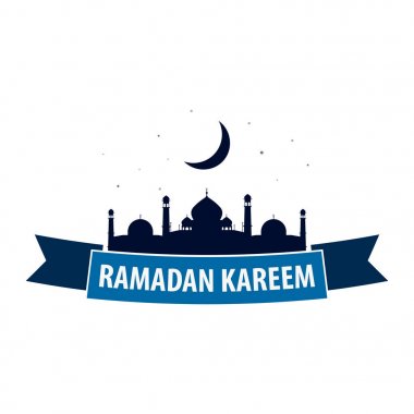 Ramazan için amblemi. Ramazan Kareem. Vektör illsutration.