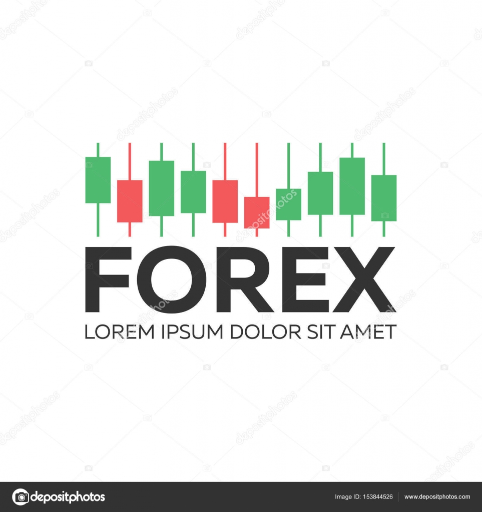 Logo Candlestick Trading Chart Analyzing In Forex Stock Market - 
