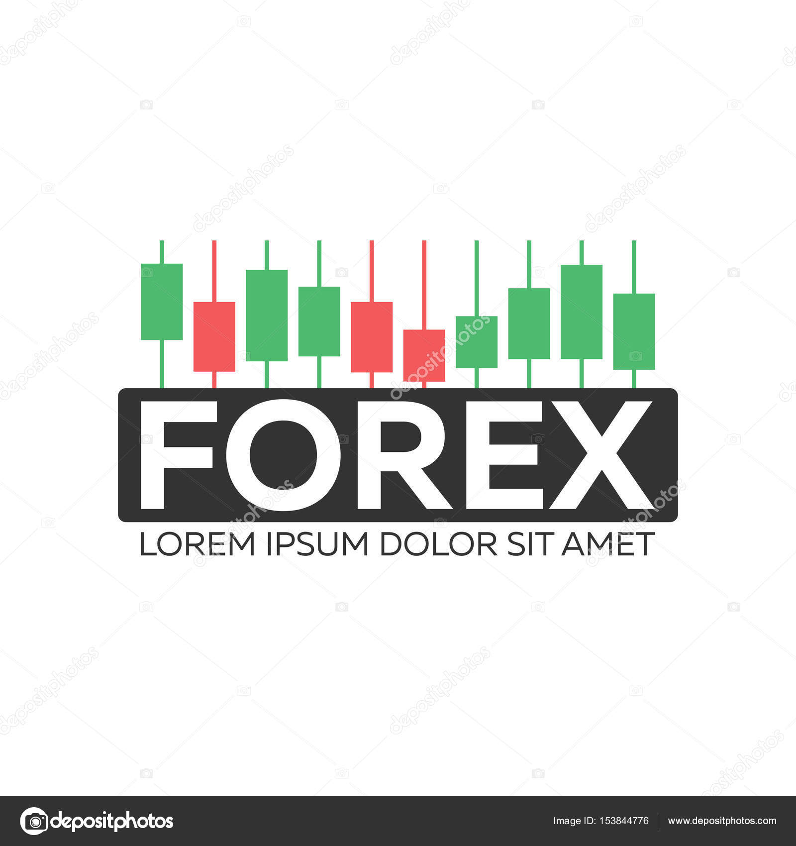 Logo Candlestick Chart Analyse Im Forex Borse Handel Stockvektor - 