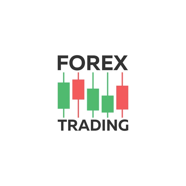 Logotipo Gráfico de negociação Candlestick analisando no mercado de ações forex . — Vetor de Stock