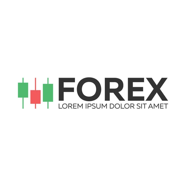 Logo Svícen obchodování grafu Analýza forex burze. — Stockový vektor