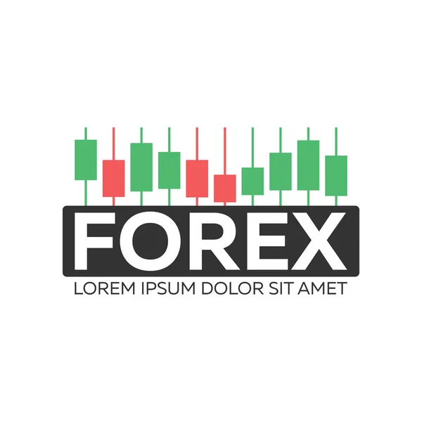 Logotipo Gráfico de negociação Candlestick analisando no mercado de ações forex . — Vetor de Stock