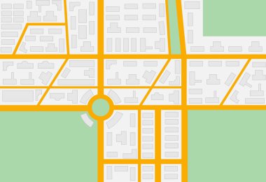 Taksi hizmeti poster harita ile. Vektör çizim.