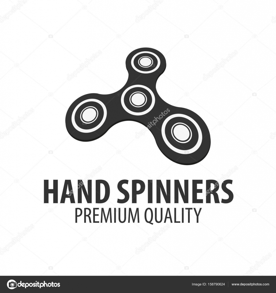 Hand Spinner Logo, Emblems and Icon. Fidget Spinners. Anti Stress toy