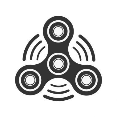El Spinner Logo, amblem ve kutsal kişilerin resmi. İplikçiler kıpır. Anti stres oyuncak.