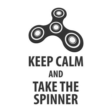 El Spinner Logo, amblem ve kutsal kişilerin resmi. İplikçiler kıpır. Anti stres oyuncak.