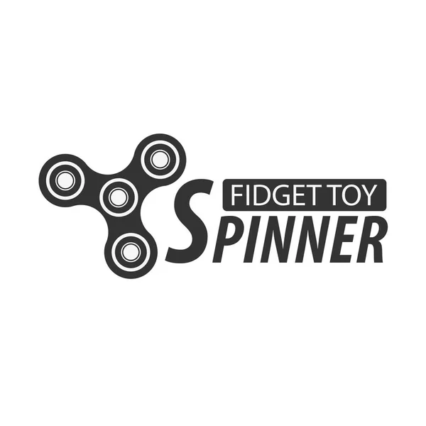 El Spinner Logo, amblem ve kutsal kişilerin resmi. İplikçiler kıpır. Anti stres oyuncak. — Stok Vektör