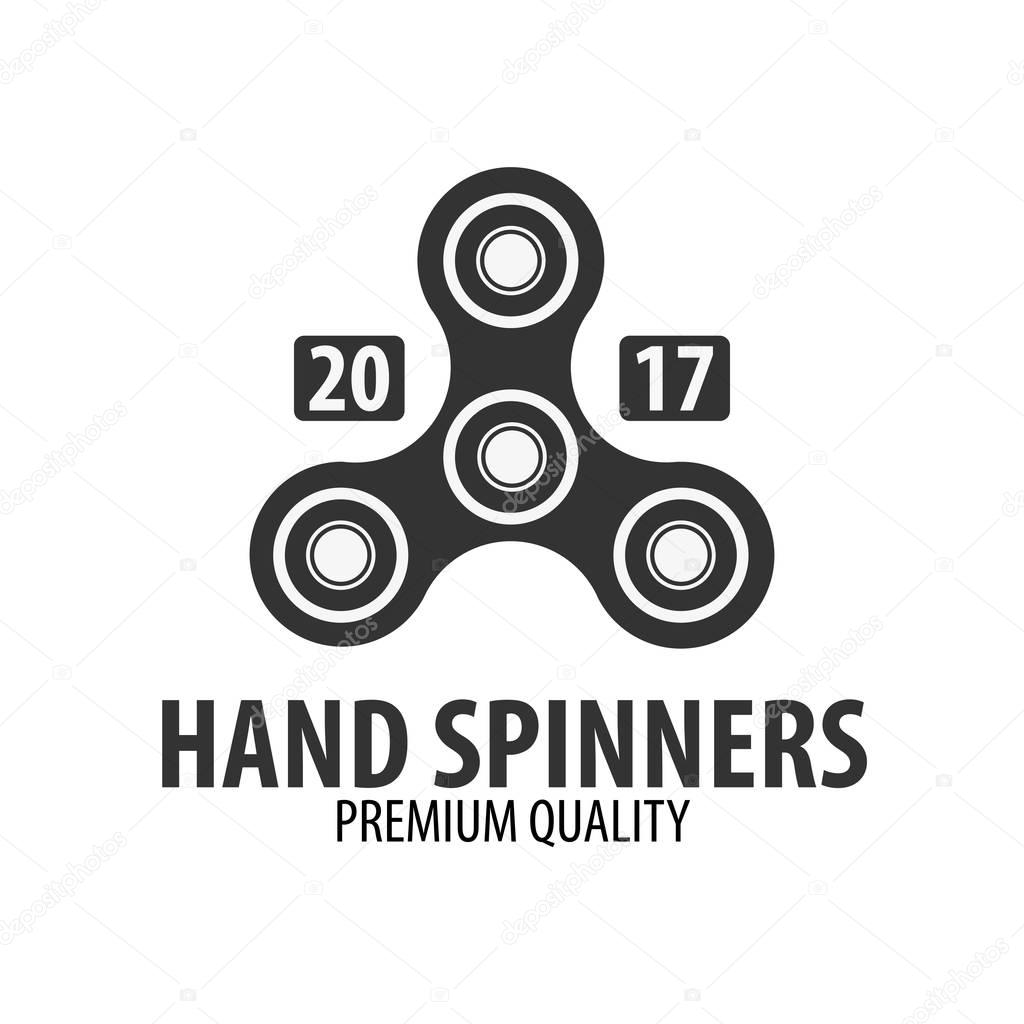 Hand Spinner Logo, Emblems and Icon. Fidget Spinners. Anti Stress toy