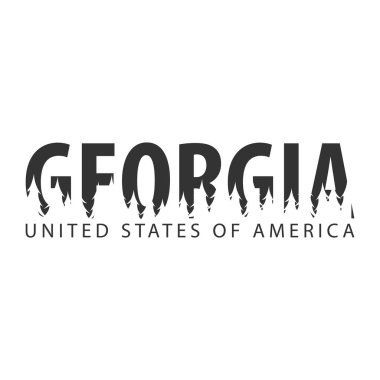 Gürcistan. Amerika Birleşik Devletleri. Amerika Birleşik Devletleri. Metin veya Etiketler silüeti orman ile.