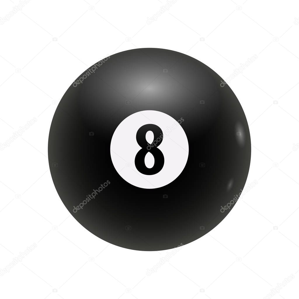 Logo for Billiard school, club or shop. Vector illustration
