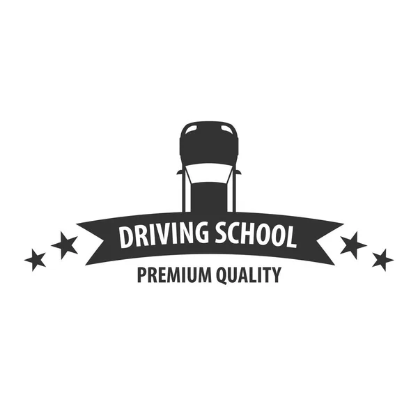 Driving school logo i symbol szablon. Auto edukacji. Ilustracja wektorowa. — Wektor stockowy