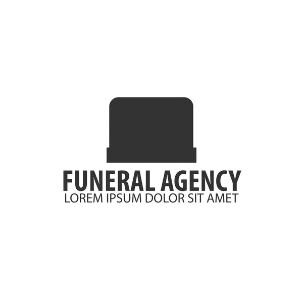 Funeral home undertaking ceremonial service. Funeral agency. Vector