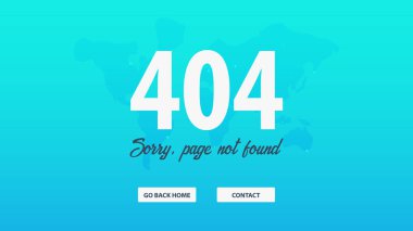 404 hatası. Sayfa bulunamadı. UI Ux Şablon Web sitesi için. Vektör çizim.