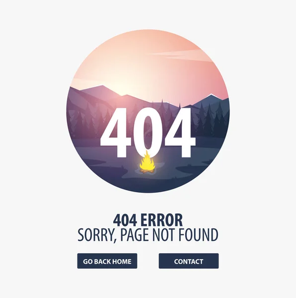 Errore 404. Pagina non trovata. Modello UI UX per il sito web. Illustrazione vettoriale . — Vettoriale Stock