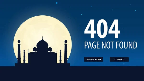 404-es hiba. Az oldal nem található. Weboldal sablon UI Ux. Vektoros illusztráció. — Stock Vector