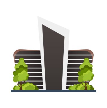 Düz stil Modern şehir evleri. Geleceği inşa. Geleceğin mimari.