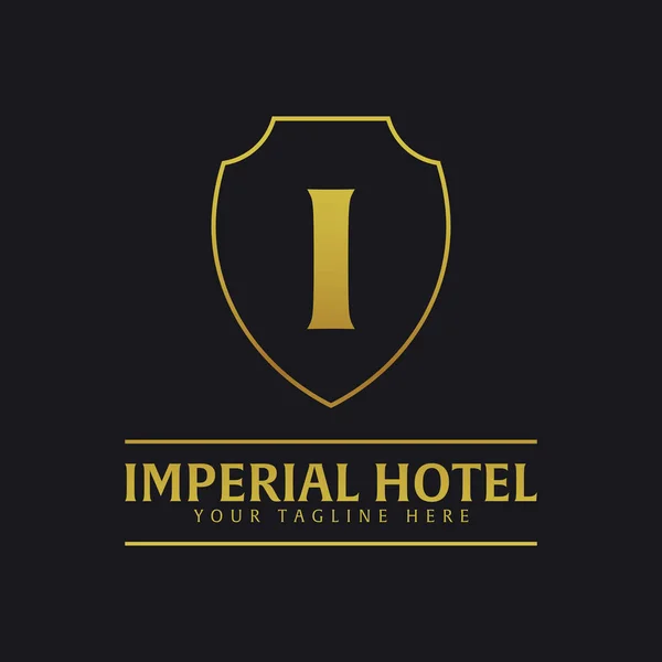 Imperial Hotel λογότυπο και έμβλημα. Εικονογράφηση λογότυπο φορέα. — Διανυσματικό Αρχείο