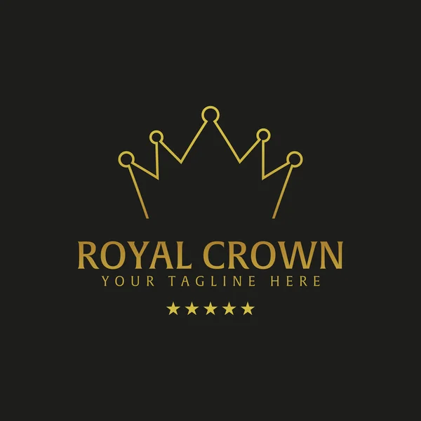 Royal Crown Hotel Logo and Emblem. Vector logo illustration. — Stock Vector