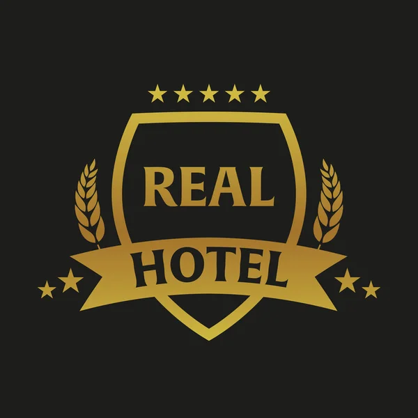 Echtes Hotel-Logo und Emblem. Vektor Logo Illustration. — Stockvektor