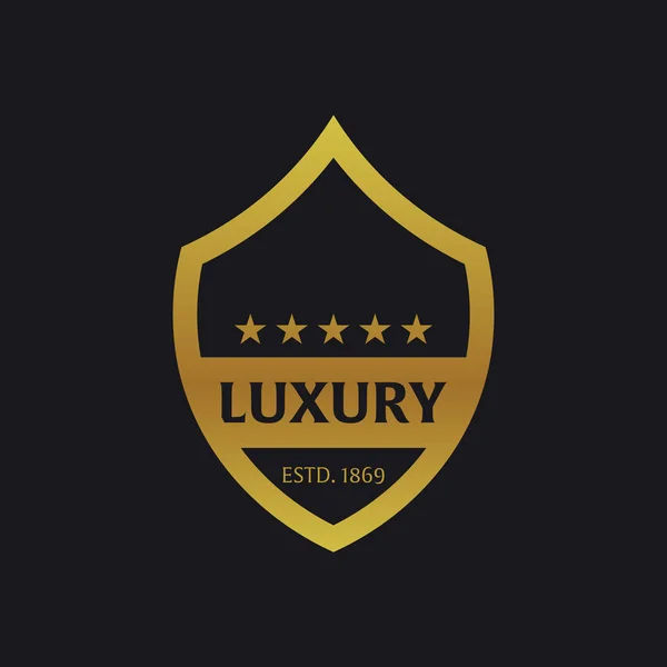 Logo und Emblem des Luxushotels. Vektor Logo Illustration. — Stockvektor