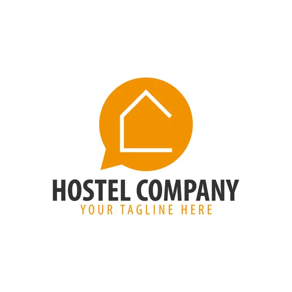 Το hostel λογότυπο. Ξενοδοχείο λογότυπο. Το Travel place υπόλοιπο. Εικονογράφηση διάνυσμα. — Διανυσματικό Αρχείο