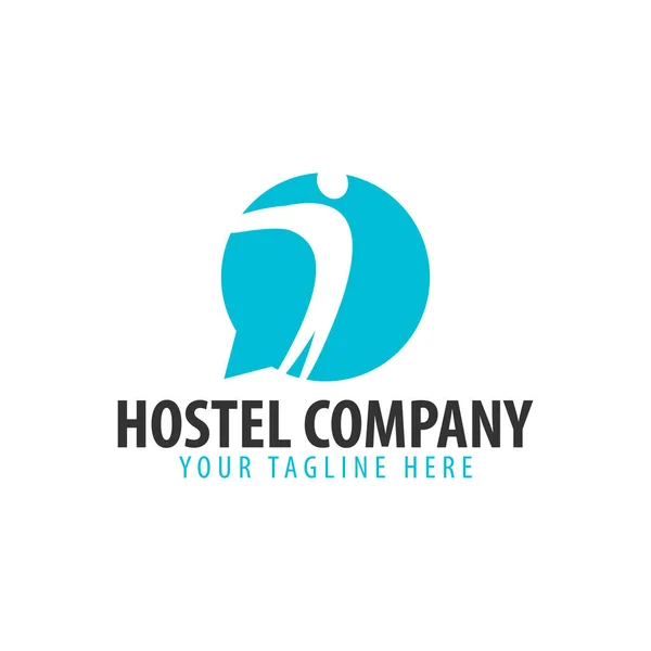 Το hostel λογότυπο. Ξενοδοχείο λογότυπο. Το Travel place υπόλοιπο. Εικονογράφηση διάνυσμα. — Διανυσματικό Αρχείο