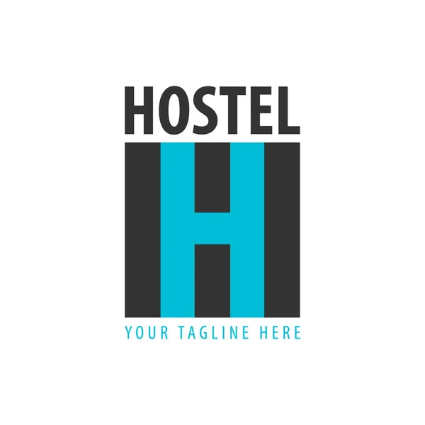 Hostel logotyp. Hotel logotyp. Resor resten plats. Vektorillustration. — Stock vektor