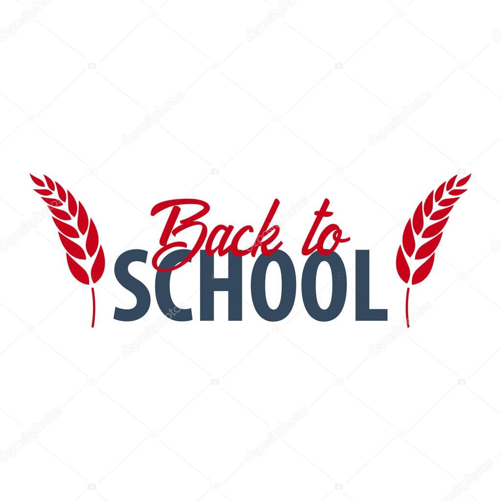 Back to School logo or emblem. Sale and Best offers. Vector illustration