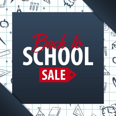 Okul geçmişine dönelim. Eğitim afişi. Vektör illüstrasyonu.