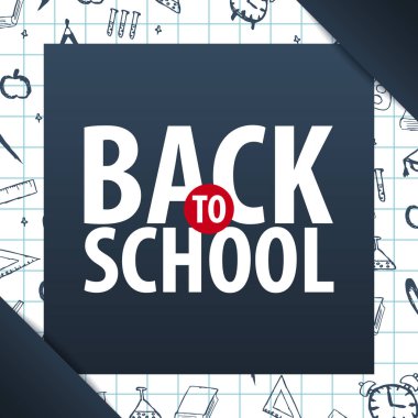 Okul geçmişine dönelim. Eğitim afişi. Vektör illüstrasyonu.