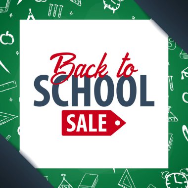 Okul geçmişine dönelim. Eğitim afişi. Vektör illüstrasyonu.