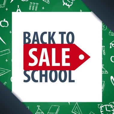 Okul geçmişine dönelim. Eğitim afişi. Vektör illüstrasyonu.