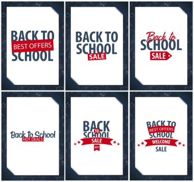 Okul geçmişine dönelim. Eğitim afişi. Vektör illüstrasyonu.