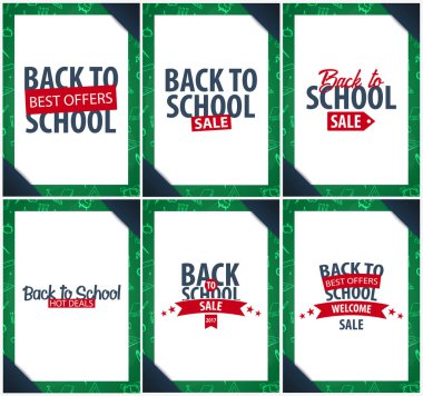 Okul geçmişine dönelim. Eğitim afişi. Vektör illüstrasyonu.