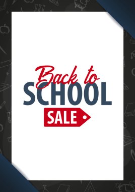 Okul geçmişine dönelim. Eğitim afişi. Vektör illüstrasyonu.