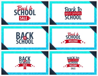 Okul geçmişine dönelim. Eğitim afişi. Vektör illüstrasyonu.