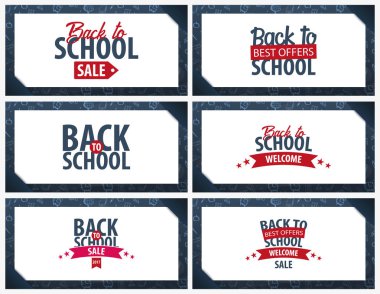 Okul geçmişine dönelim. Eğitim afişi. Vektör illüstrasyonu.