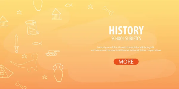 Sujet historique. Retour à l'école. Bannière d'éducation . — Image vectorielle