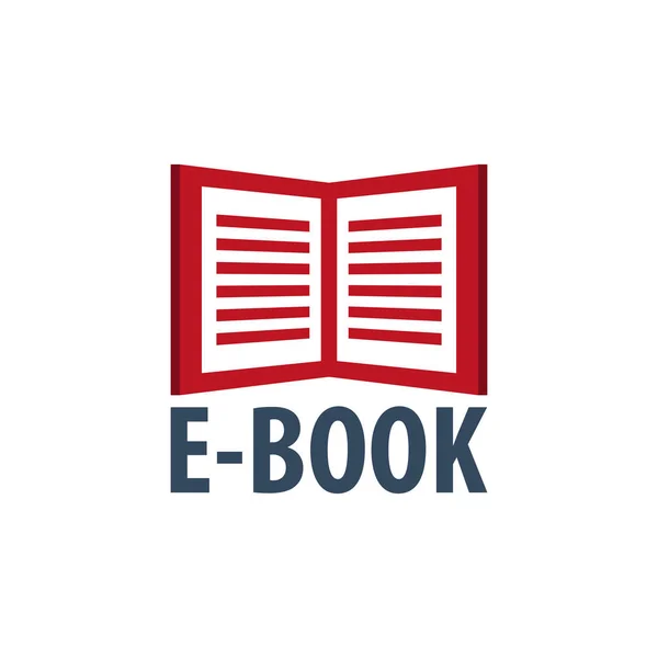電子書籍ストアのロゴ。教育と本の紋章。ベクトル図. — ストックベクタ