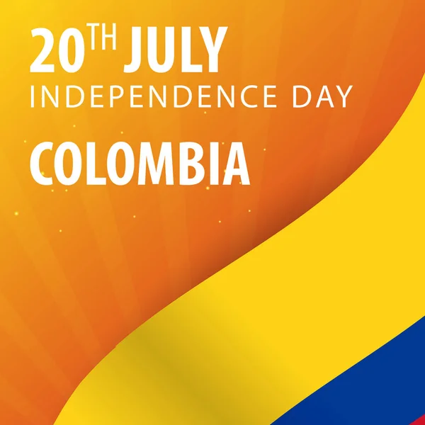 Independence day of Colombia. Flag and Patriotic Banner. Vector illustration. — Stock Vector