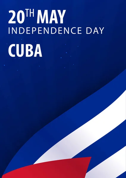 Independence day of Cuba. Flag and Patriotic Banner. — Stock Vector